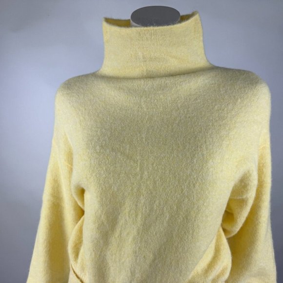 Wilfred Lorin‎ Sweater Women XS Long Sleeve Stretch Alpaca Wool Turtleneck Tie - Picture 6 of 13